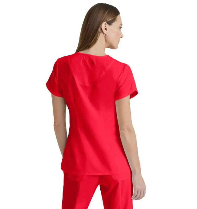 Grey's Anatomy™ by Barco Cora 4-Pocket Scrub Top-Scarlet Red
