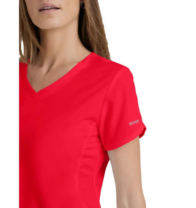 Grey's Anatomy™ by Barco Cora 4-Pocket Scrub Top-Scarlet Red