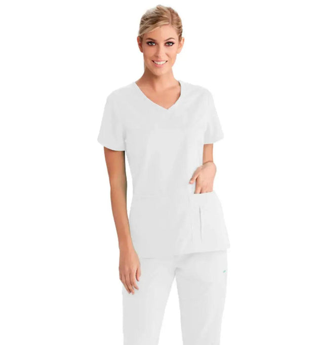 Grey's Anatomy™ by Barco Cora 4-Pocket Scrub Top-White