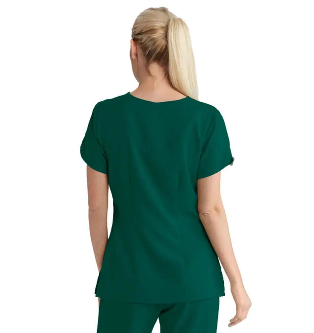 Grey's Anatomy™ by Barco Cora 4-Pocket Scrub Top-Hunter Green