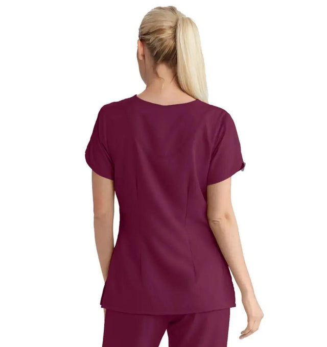 Grey's Anatomy™ by Barco Cora 4-Pocket Scrub Top-Wine
