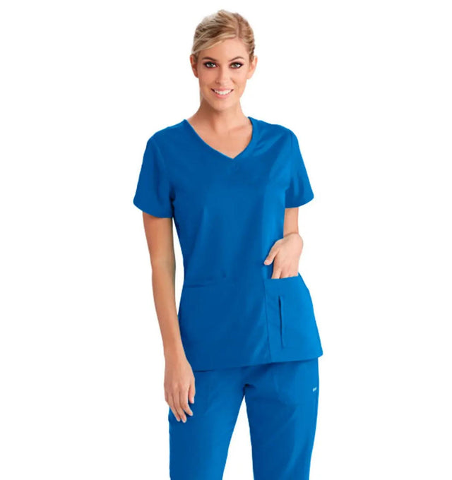 Grey's Anatomy™ by Barco Cora 4-Pocket Scrub Top-New Royal