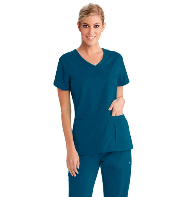 Grey's Anatomy™ by Barco Cora 4-Pocket Scrub Top-Bahama