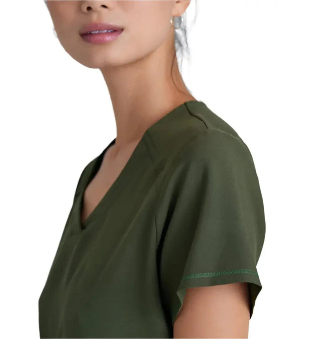 Grey's Anatomy™ Evolve by Barco Rhythm 2-Pocket CICLO® Scrub Top-Fern
