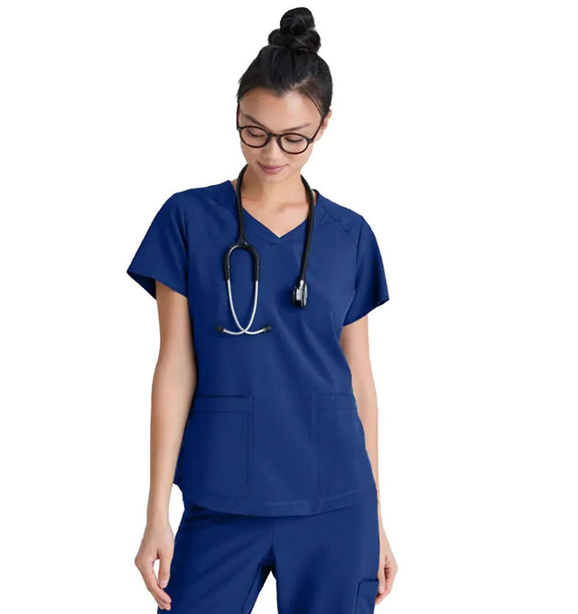 Grey's Anatomy™ Evolve by Barco Rhythm 2-Pocket CICLO® Scrub Top-Indigo