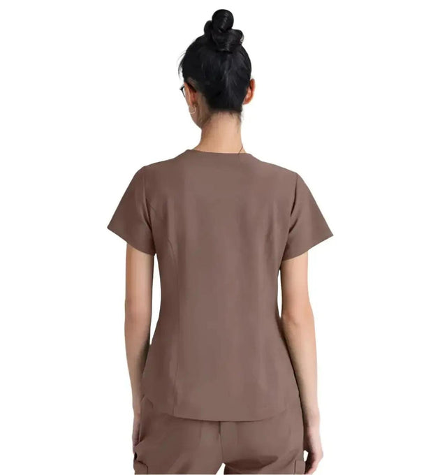 Grey's Anatomy™ Evolve by Barco Rhythm 2-Pocket CICLO® Scrub Top-Driftwood