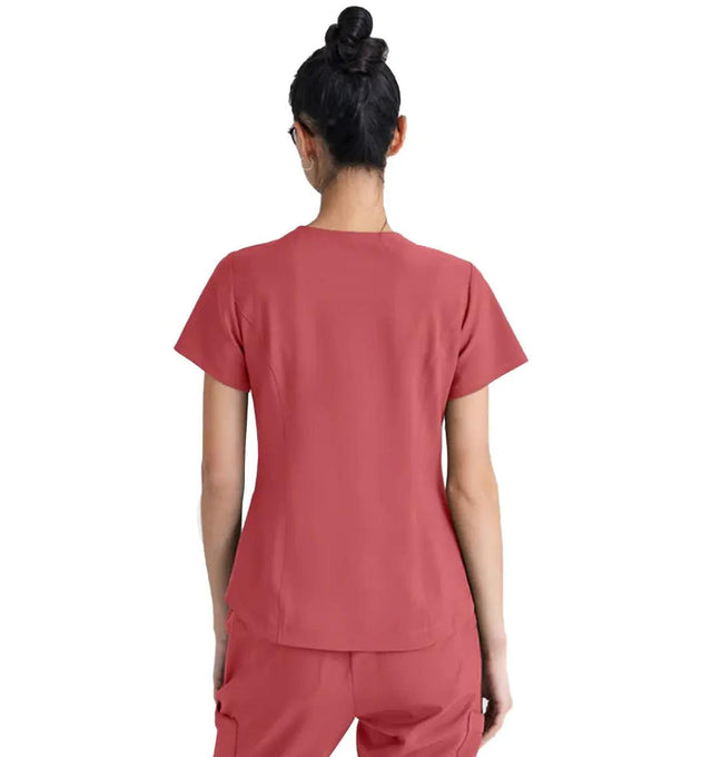Grey's Anatomy™ Evolve by Barco Rhythm 2-Pocket CICLO® Scrub Top-Desert Rough
