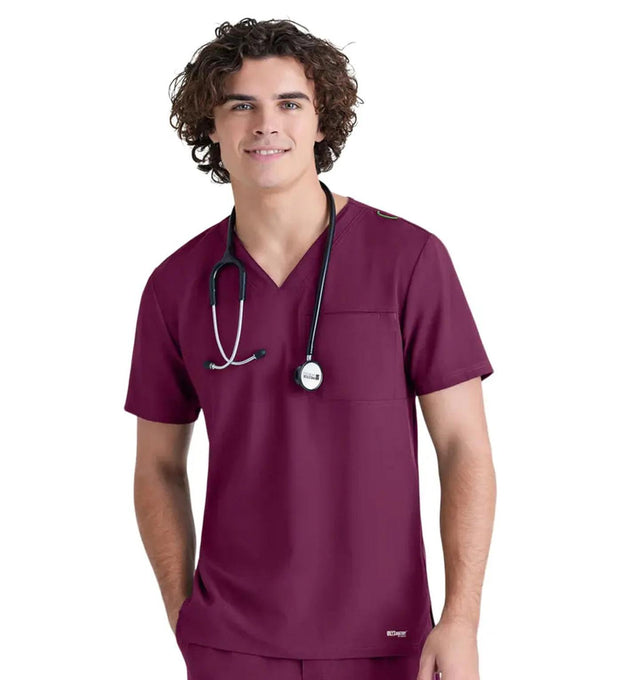 Grey's Anatomy™ Evolve by Barco Journey 1-Pocket CICLO® Scrub Top-Wine