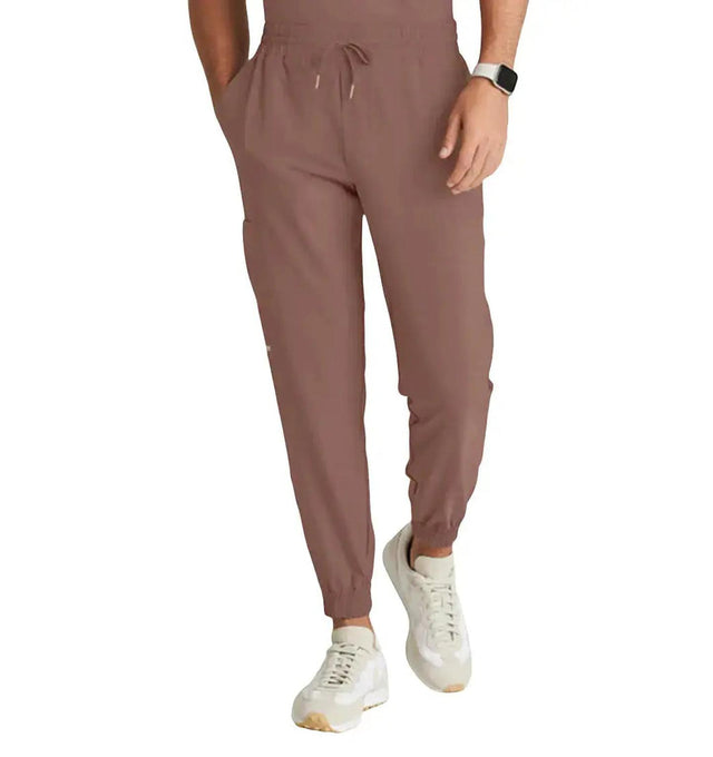 Grey's Anatomy™ Evolve by Barco 5-Pocket Elastic Jogger Pant-Short-Driftwood