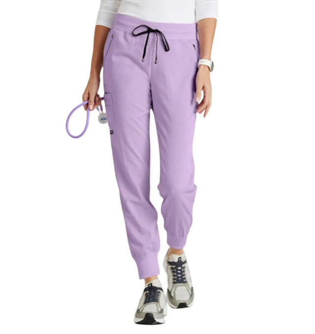Grey's Anatomy™ Stretch by Barco Serena 7-Pocket Mid-Rise Tappered Leg Scrub Pant-Purple Fressia