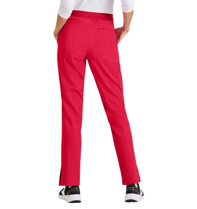 Grey's Anatomy™ Stretch by Barco Serena 7-Pocket Mid-Rise Tappered Leg Scrub Pant-Scarlet ReD