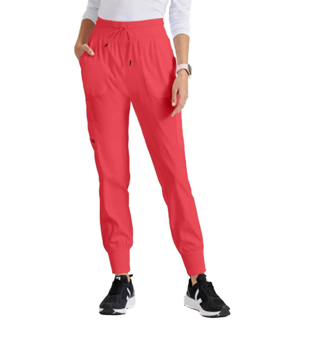 Grey's Anatomy™ Stretch by Barco 7-Pocket Jogger Pant-Coral Love