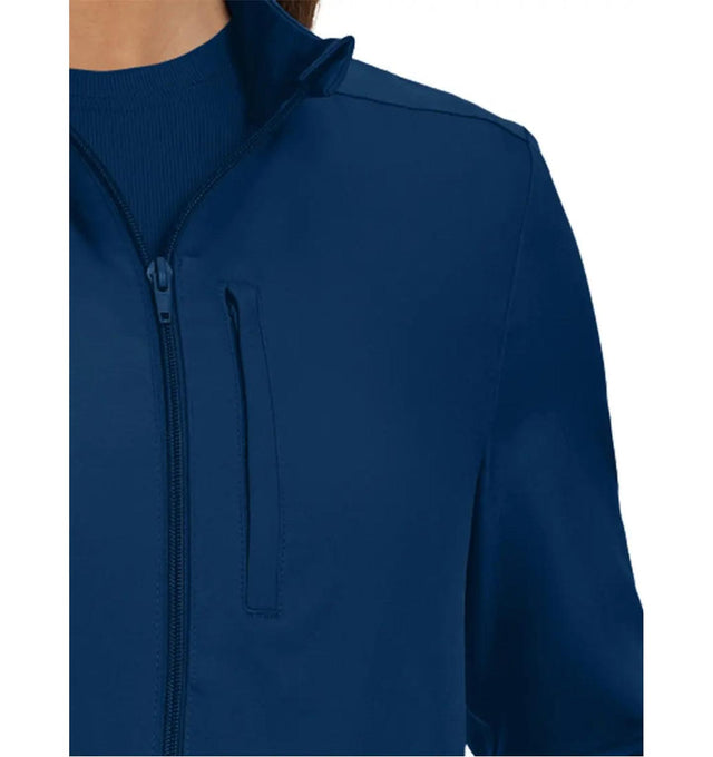 Landau Forward Women's Warm-Up Scrub Jacket LJ700 -Navy-Frontview