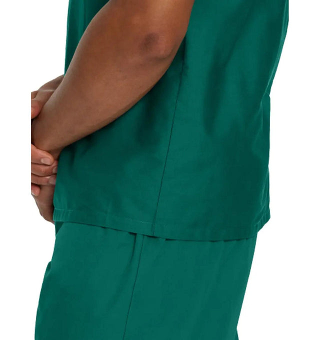 Landau Scrub Zone Unisex No-Pocket V-Neck Scrub Top LT102 -Hunter-Frontview