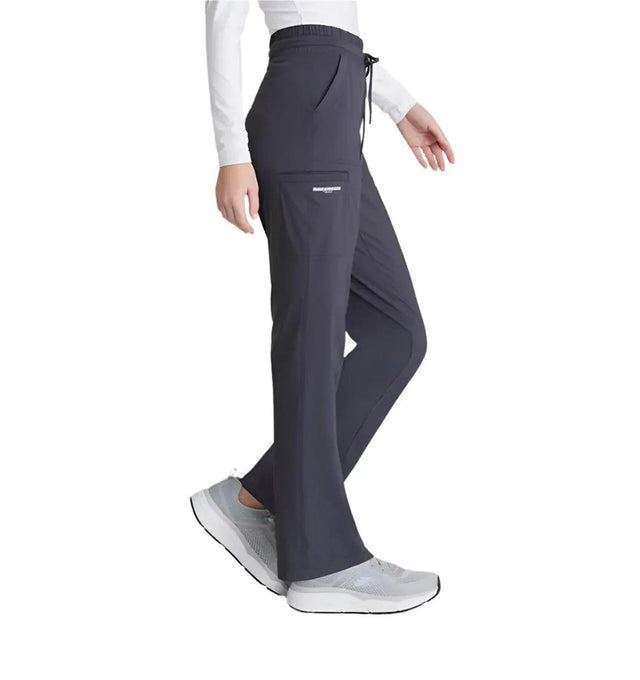 Skechers™ by Barco Slip-ins Reach Shirred Waistband Slim and Straight Pant - Pewter
