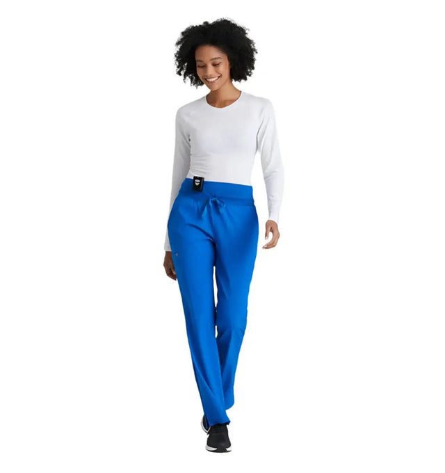 Barco One™ by Barco Stride 5-Pocket Mid-Rise Straight Leg Scrub Pant-New Royal