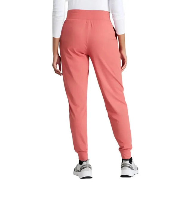 Barco One Performance Knit by Barco Pro Knit 5-Pocket Drawcord Waist Jogger Scrub Pant - Ginger Rose
