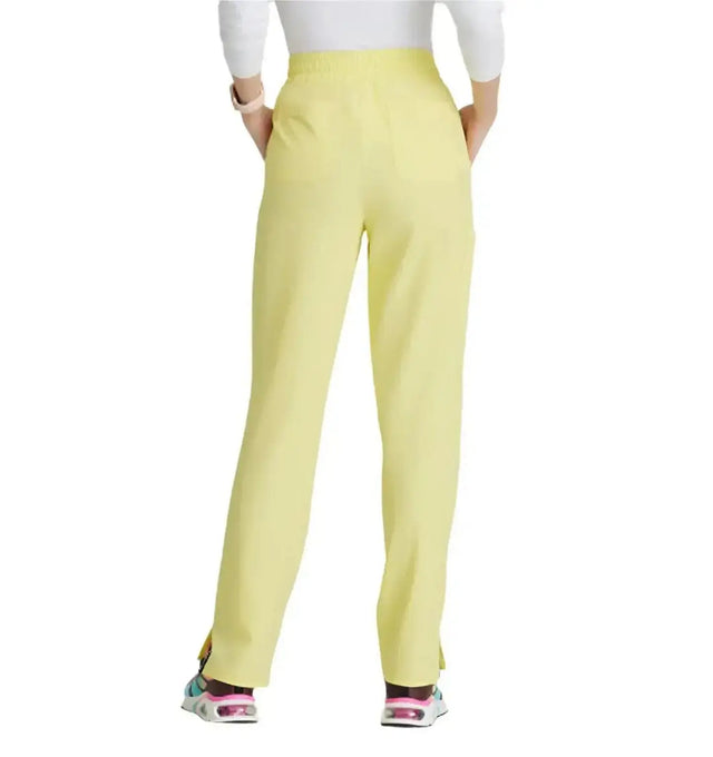 SKECHERS™ by barco Gamma 6-Pocket Mid-Rise Tapered Leg Scrub Pant-Lemon Glow