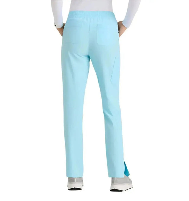 SKECHERS™ by barco Gamma 6-Pocket Mid-Rise Tapered Leg Scrub Pant-Poolside Blue
