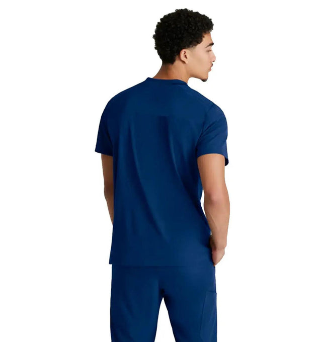Grey's Anatomy Stretch™ by Barco Thesis 3-Pocket Round Neck Scrub Top - Navy