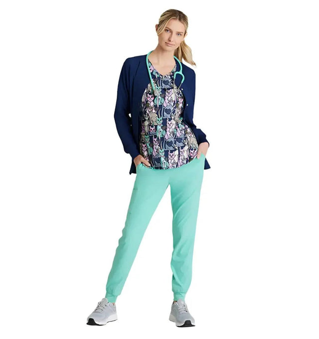 SKECHERS™ by Barco Essence V-Neck Animal Print Top-Yarn Lover