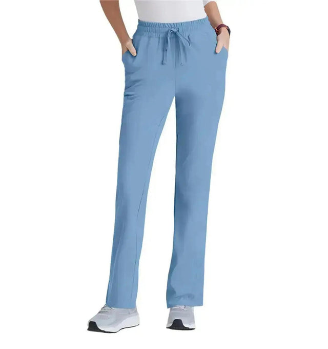 SKECHERS™ by barco Gamma 6-Pocket Mid-Rise Tapered Leg Scrub Pant-Ciel Blue