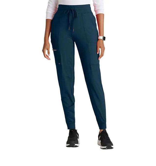 Barco One Performance Knit by Barco Pro Knit 5-Pocket Drawcord Waist Jogger Scrub Pant - Steel