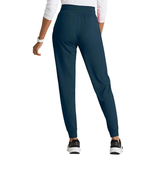 Barco One Performance Knit by Barco Pro Knit 5-Pocket Drawcord Waist Jogger Scrub Pant - Steel
