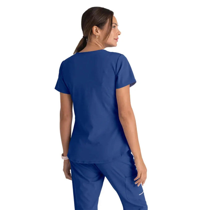 Skechers™ by Barco Breeze 3-Pocket Curved V-Neck Scrub Top-Galaxy