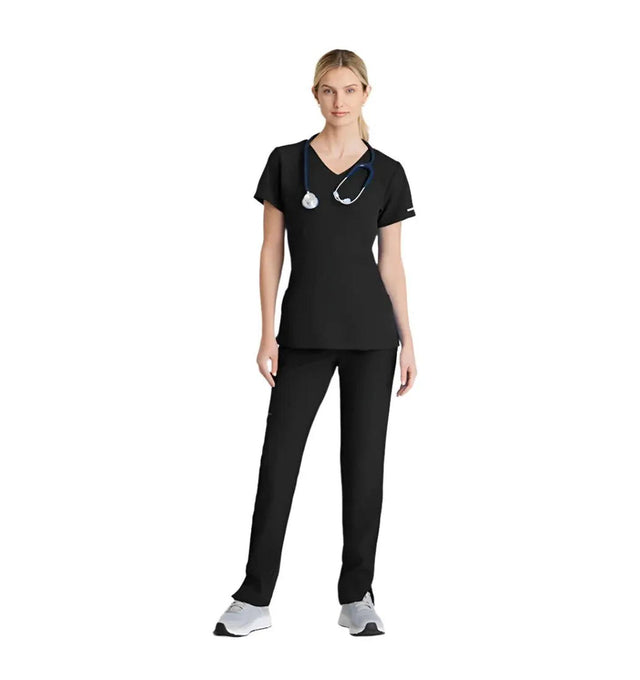 Skechers™ Vitality by Barco Charge 3-Pocket Crossover Scrub Top - Black