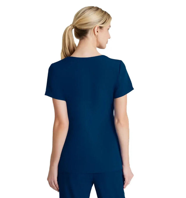 Skechers™ Vitality by Barco Charge 3-Pocket Crossover Scrub Top - Navy