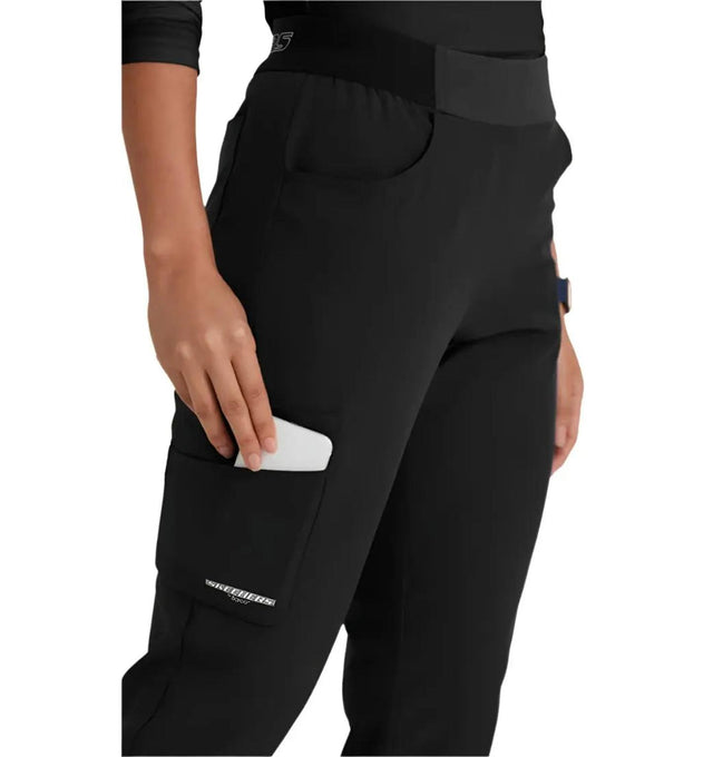 Skechers™ Vitality by Barco Electra 5-Pocket Mid-Rise Jogger Scrub Pant - Black