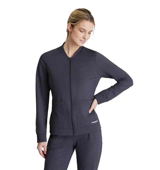 Skechers™ by Barco Slip-ins Contour 3-Pocket Front Zipper Warm Up - Pewter