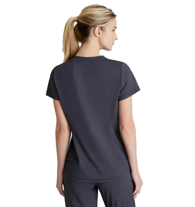 Skechers™ by Barco Slip-ins FLOW 1-POCKET TULIP HEM TOP - Pewter