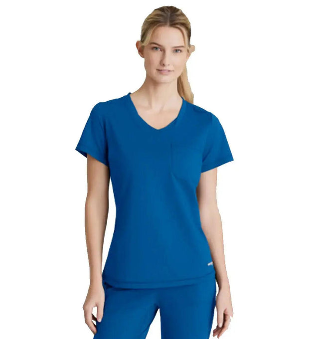 Skechers™ by Barco Slip-ins FLOW 1-POCKET TULIP HEM TOP - New Royal