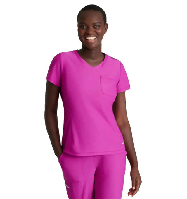 Skechers™ by Barco Slip-ins FLOW 1-POCKET TULIP HEM TOP - Deep Magenta