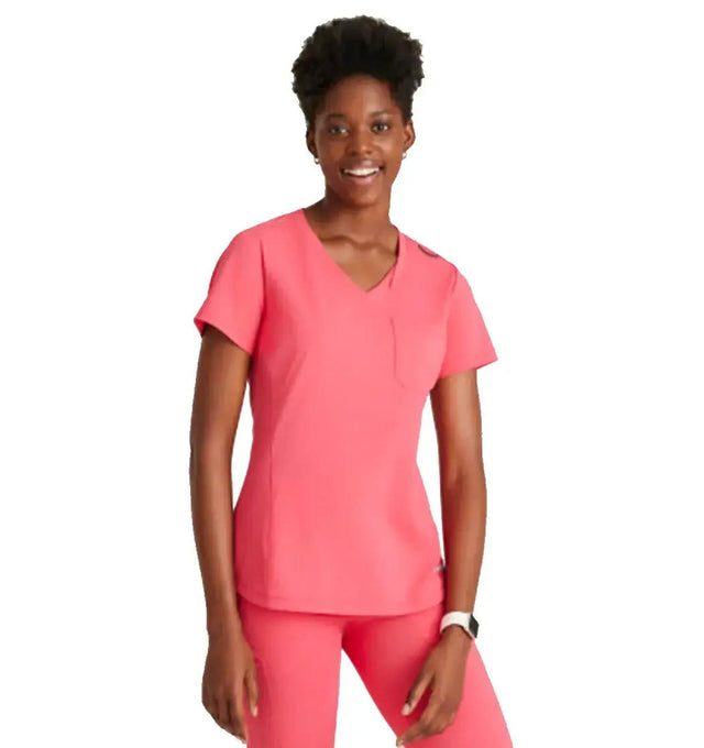 Skechers™ by Barco Slip-ins FLOW 1-POCKET TULIP HEM TOP - Punch Pink