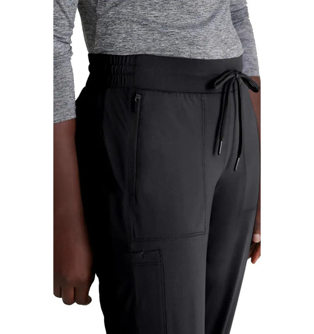 Skechers™ by Barco Slip-ins Pace 5-Pocket Ribbed Cuff Jogger - Black