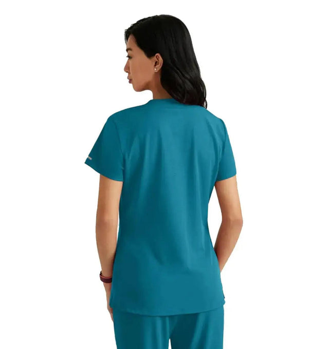 SKECHERS™ by Barco Dignity 1-Pocket Tuck-In Scrub Top-Bahama