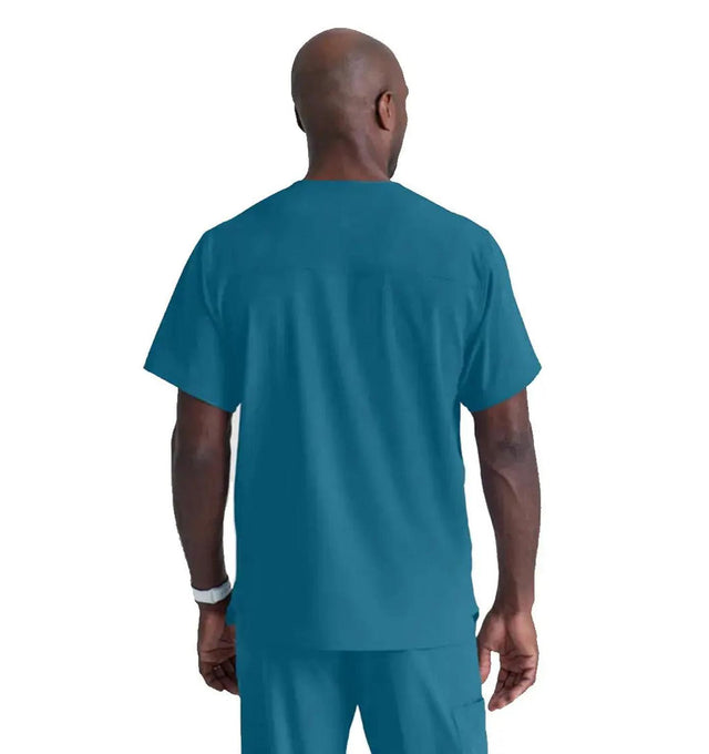 SKECHERS™ by Barco Structure 1-Pocket V-Neck Scrub Top-Bahama