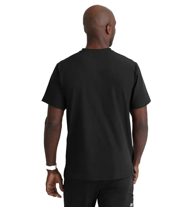 Skechers™ Vitality by Barco Crew 4-Pocket V-Neck Scrub Top - Black
