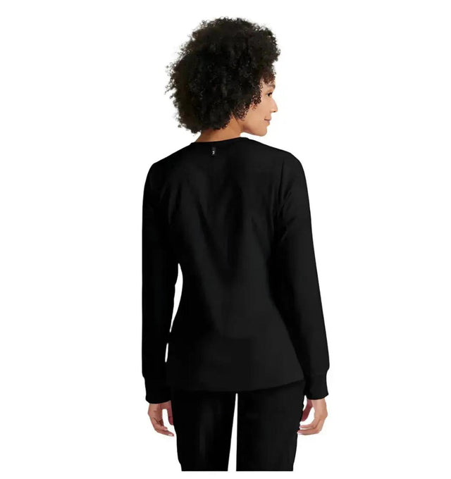 Grey's Anatomy Stretch™ by Barco Gianna 5-Pocket Crewneck Scrub Jacket-Black