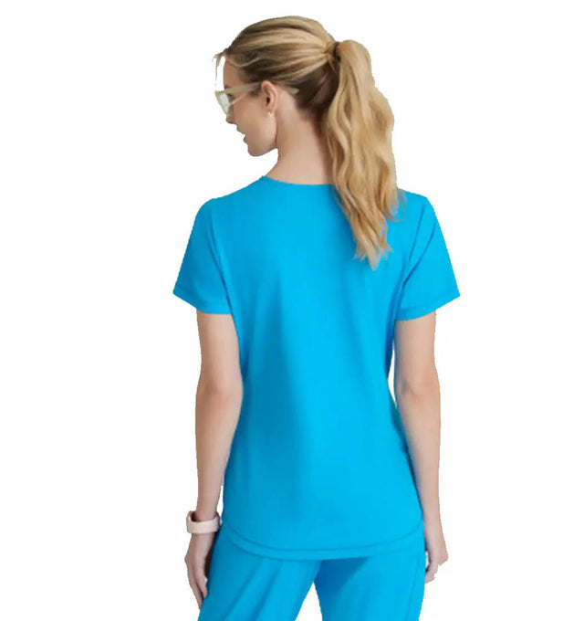 Skechers™ by Barco Slip-ins Serene 3-Pocket V-Neck Top - Bold Azure