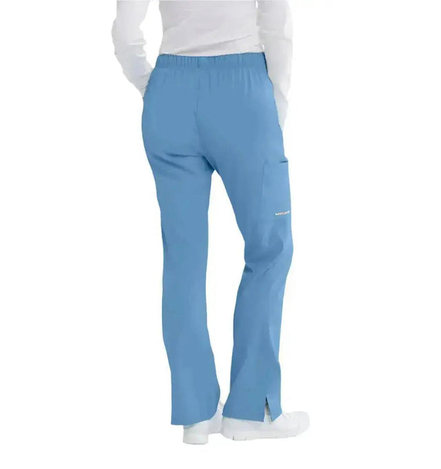 SKECHERS™ by barco Reliance 3-Pocket Mid-Rise Straight Leg Scrub Pant-Ciel Blue