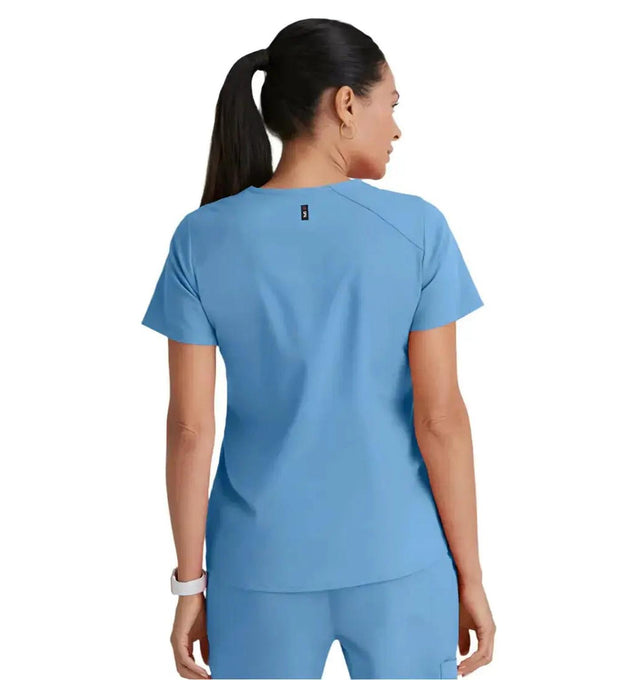 Grey's Anatomy Stretch™ by Barco Emma 4-Pocket V-Neck Scrub Top-Ceil