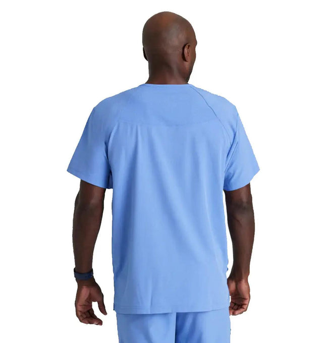 Barco One™ by Barco Amplify 5-Pocket V-Neck Scrub Top-Ciel Blue