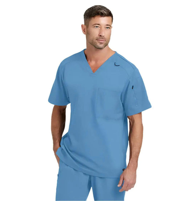 Grey's Anatomy Stretch™ by Barco Murphy 2-Pocket V-Neck Scrub Top-Ceil Blue