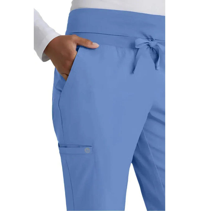 Barco One™ by Barco Stride 5-Pocket Mid-Rise Straight Leg Scrub Pant-Ciel Blue