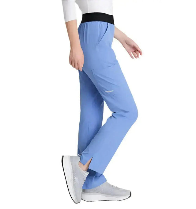 SKECHERS™ by barco Breeze 3-Pocket Mid-Rise Straight Leg Scrub Pant-Ciel Blue