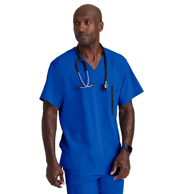 Barco One™ by Barco Amplify 5-Pocket V-Neck Scrub Top-Cobalt